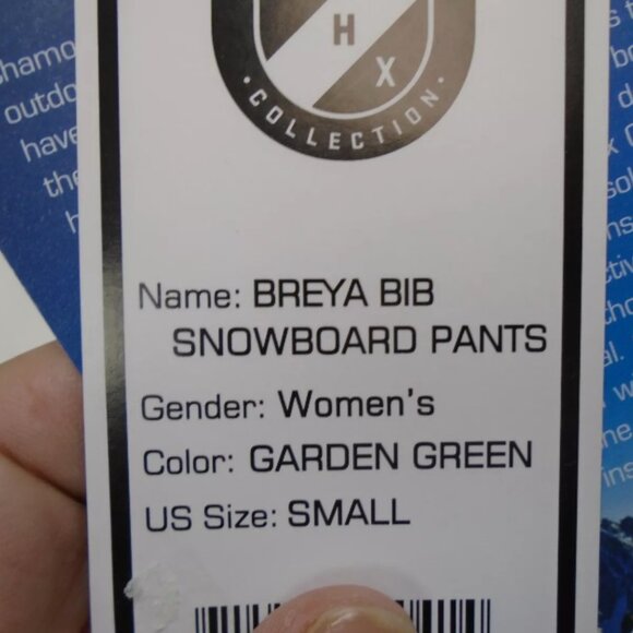 CHAMONIX CHX COLLECTION WOMEN'S SMALL GARDEN GREEN BREYA BIB SNOW PANTS - Picture 5 of 5